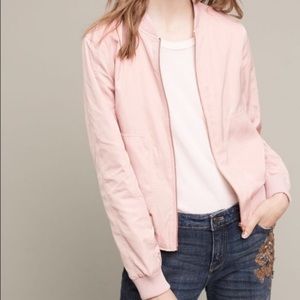 Hei Hei blush bomber jacket from anthropologie
